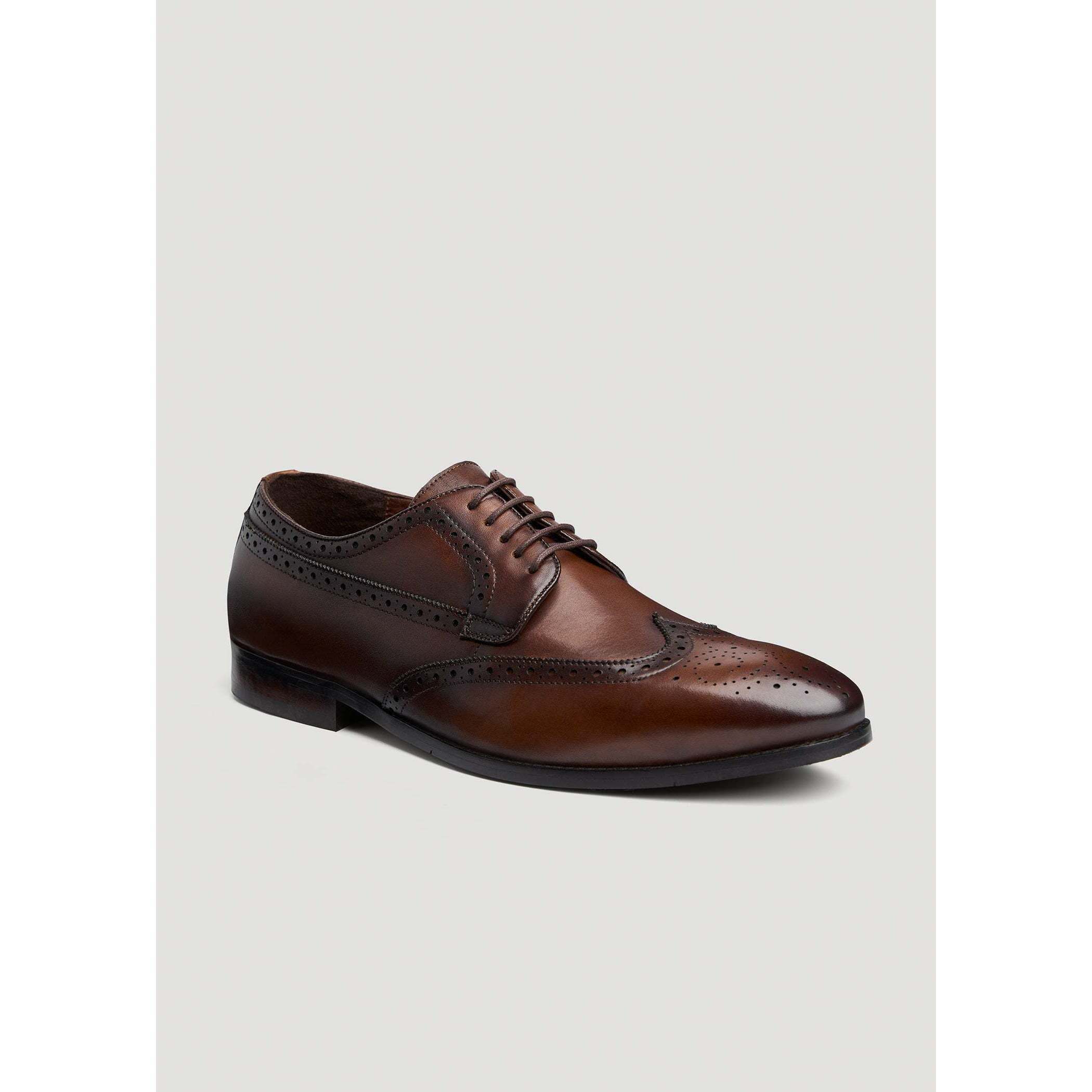 American Tall Men's Leather Brogue Oxford Size 14 In Tan Brown